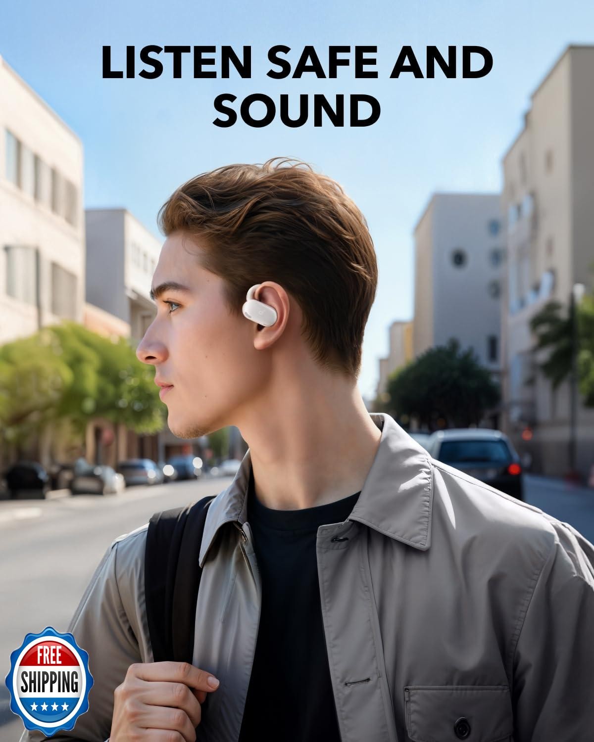 Soundcore V20i by Anker Open-Ear Headphones, Adjustable Ear Hooks