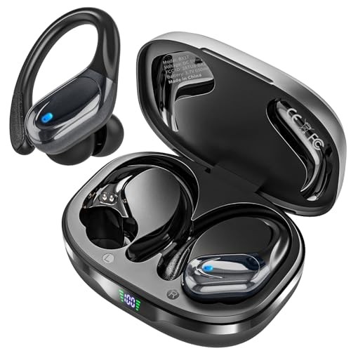 Wireless Earbuds, Sports Bluetooth Headphones, Noise Canceling Ear Buds Black