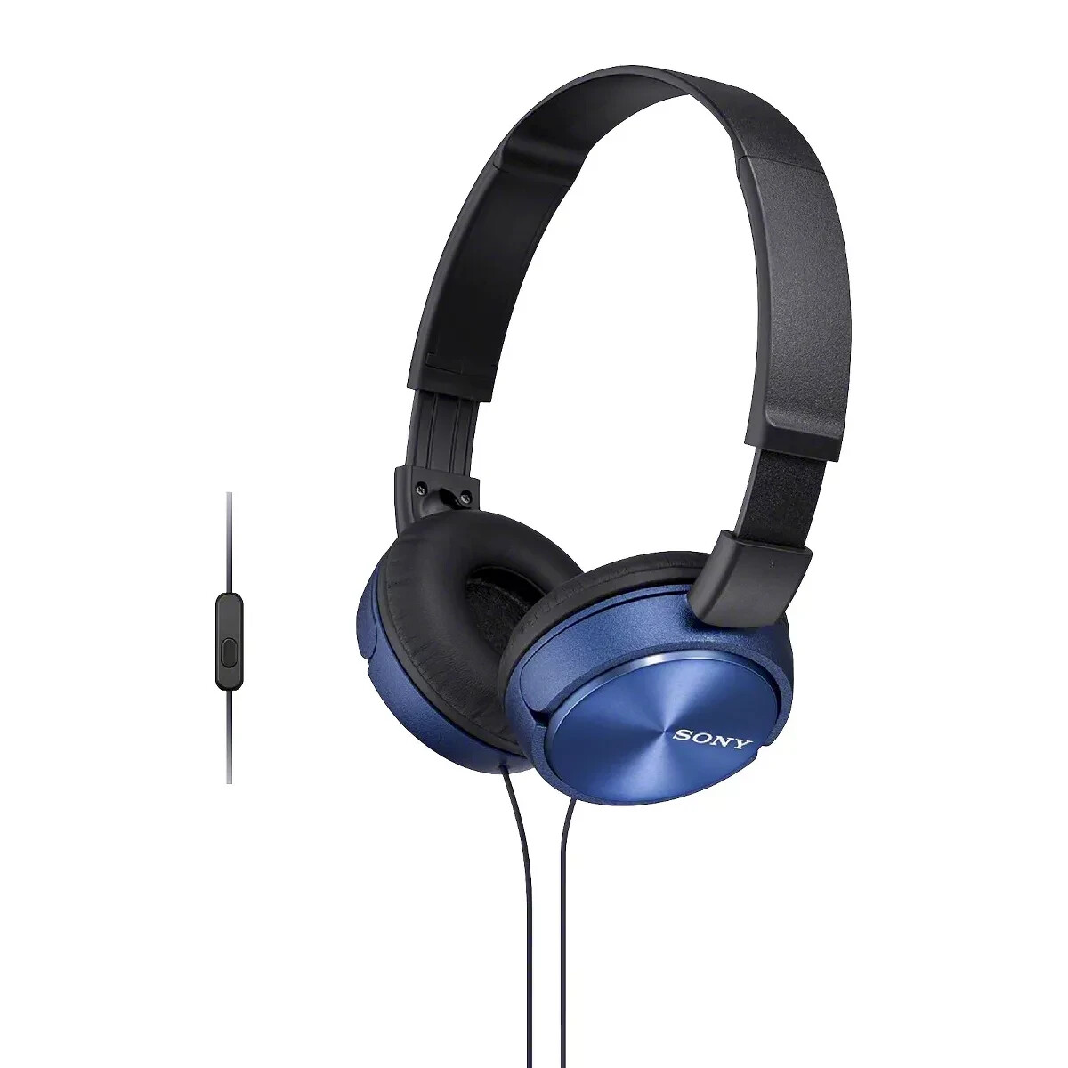 Sony MDR-ZX310AP ZX Series Wired On-Ear Headphones with Mic – Blue