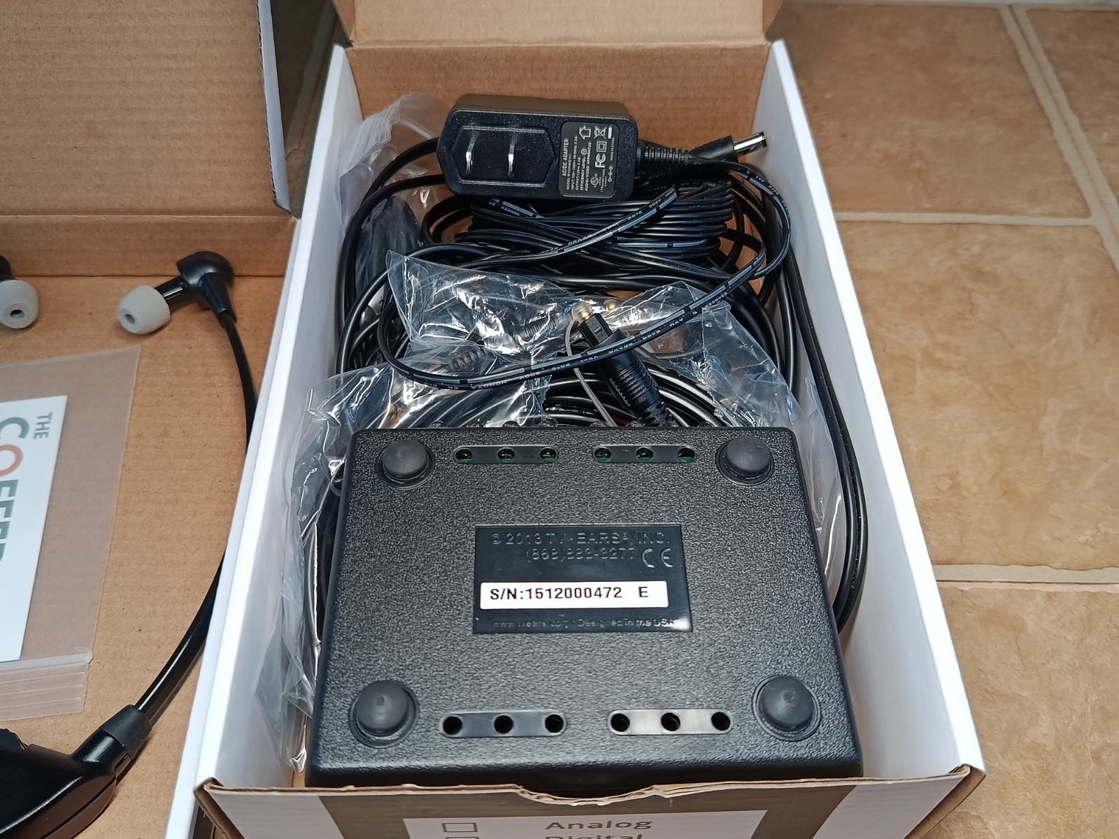 TV Ears Digital Wireless System Base & 1 Headset EUC w/ *New Battery*