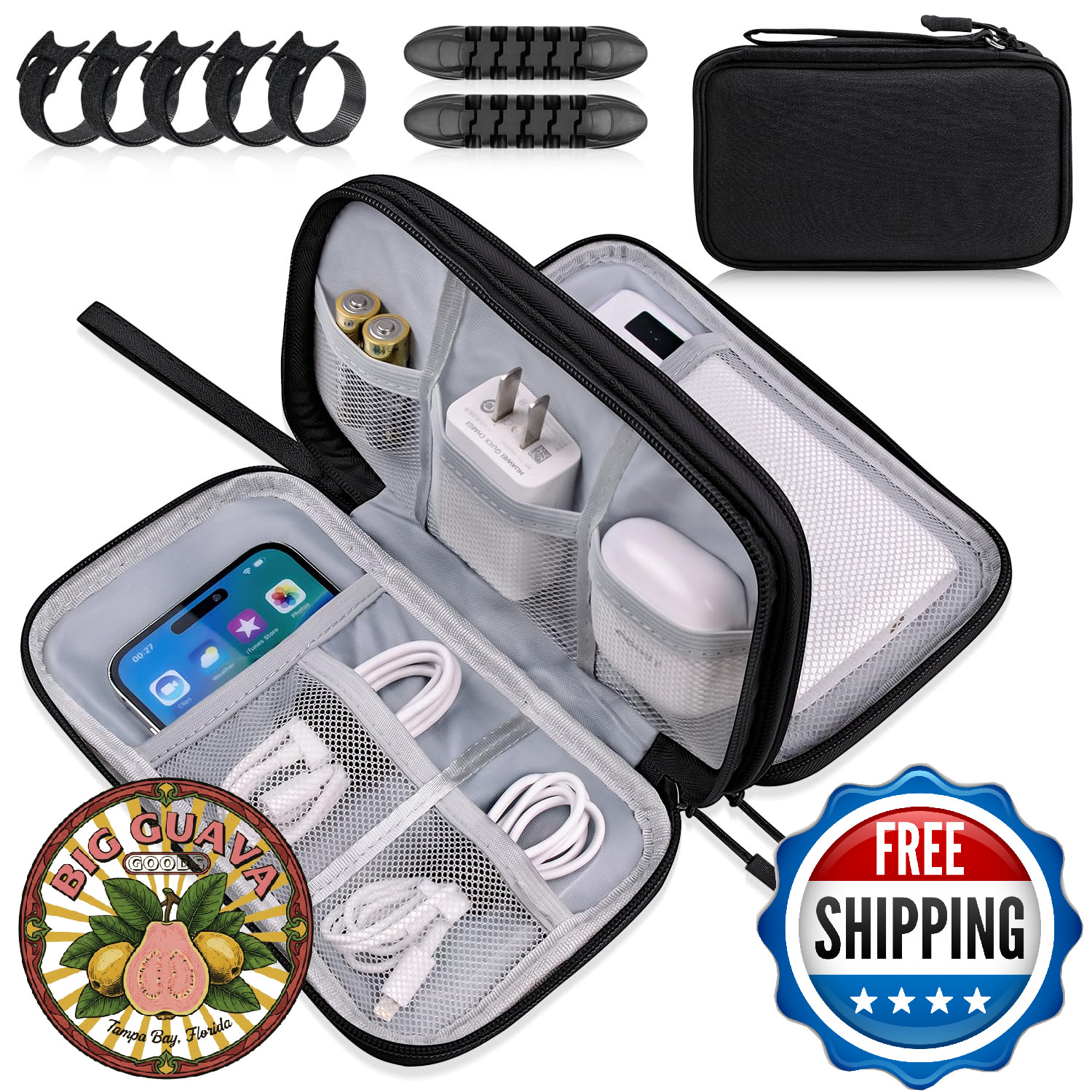 CNPOP Electronics Organizer Travel Case, Travel Accessories Essentials for Men W