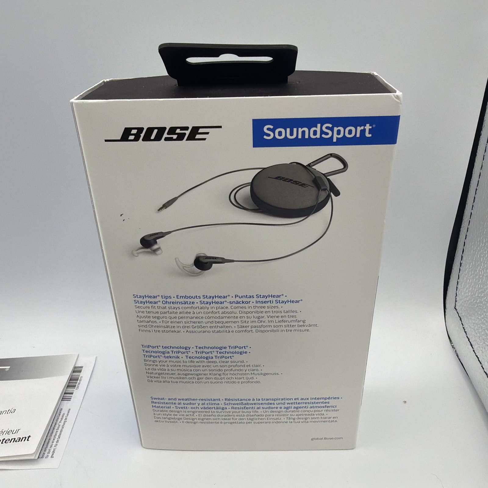 Bose SoundSport In-Ear Headphones – Audio Only – Charcoal/Black (741776-0140)