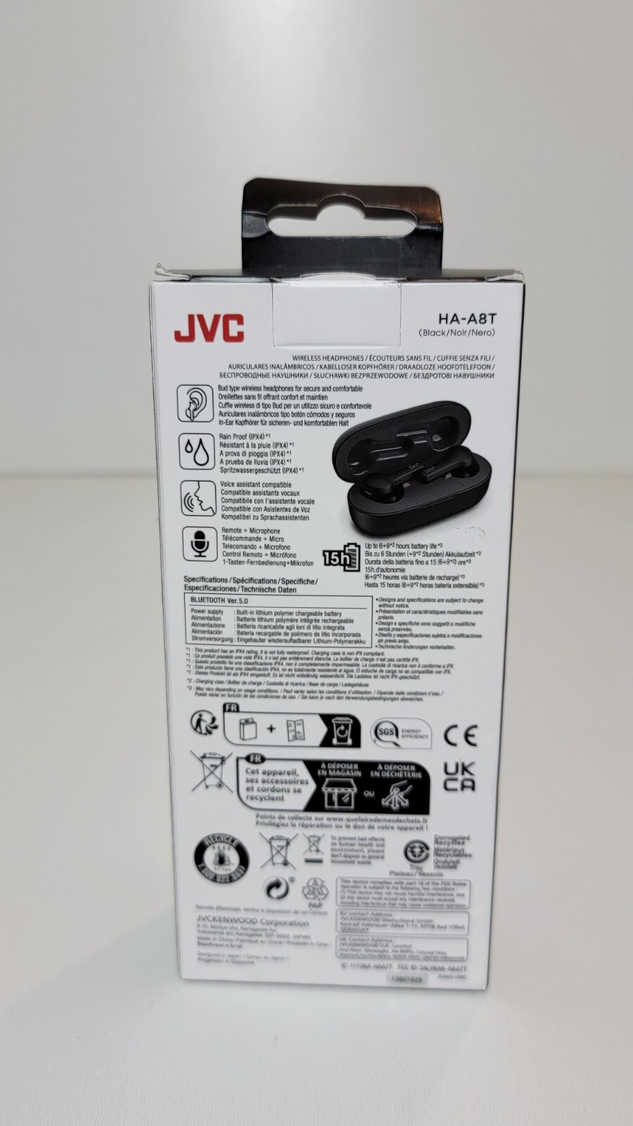 NEW JVC(R) HA-A8TB JVC HA-A8T In-Ear True Wireless Stereo Bluetooth Earbuds BLK