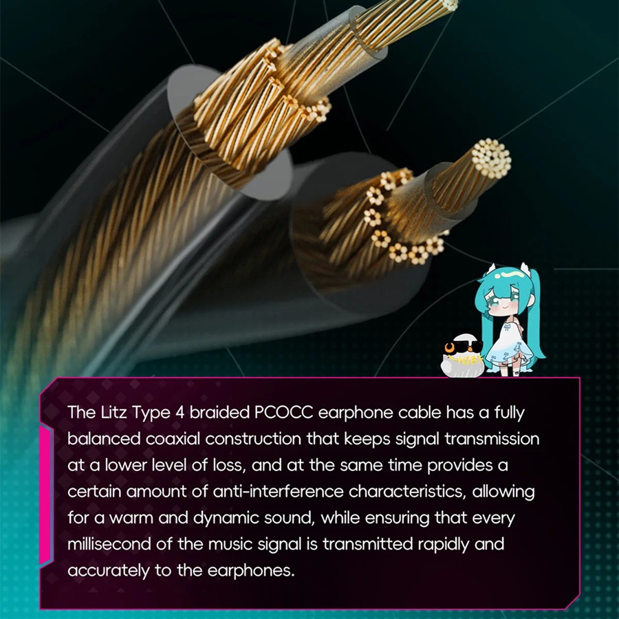 HiBy YUME X Hatsune Miku Dynamic Driver HiFi Wired In-Ear 3.5/4.4MM Headphones