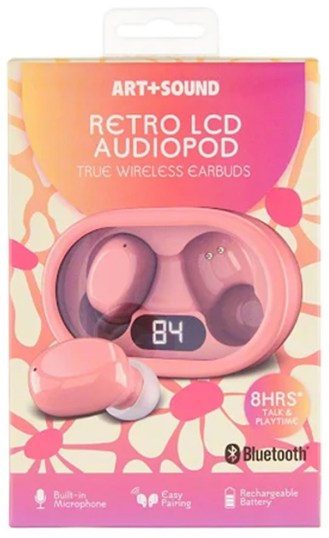ART +SOUND RETRO LCD AUDIOPOD, True Wireless Earbuds-8Hrs Talk & Playtime