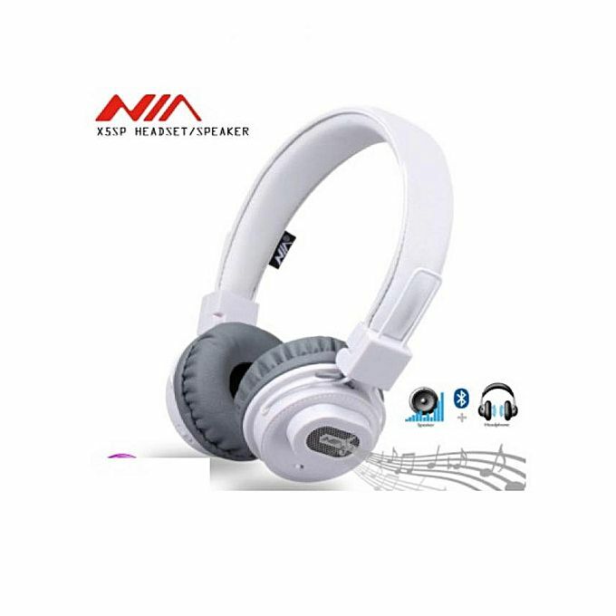 NIA 3 in1 Bluetooth Headphone X5SP with External Speaker +TF Card+FM+Phone call