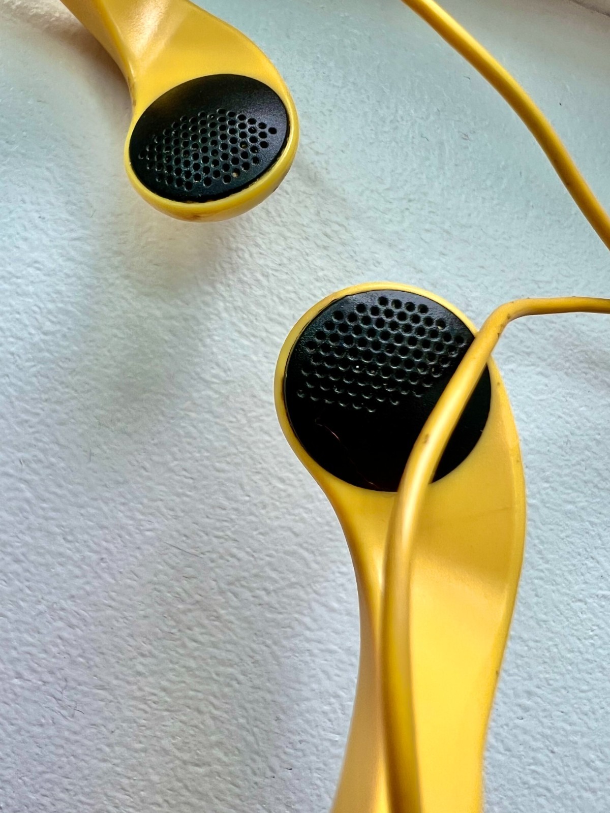 Sony MDR-W014 Yellow Wired 3.5mm Stereo Neckband Headphones Tested Working