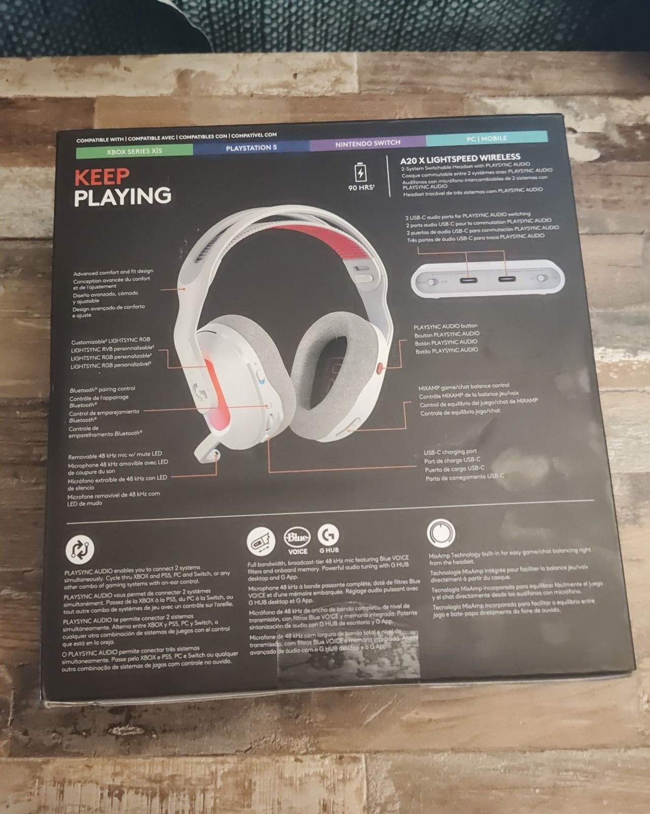 Astro A20 X Wireless Gaming Headset White PS5 PS4 PC Mac Open Box