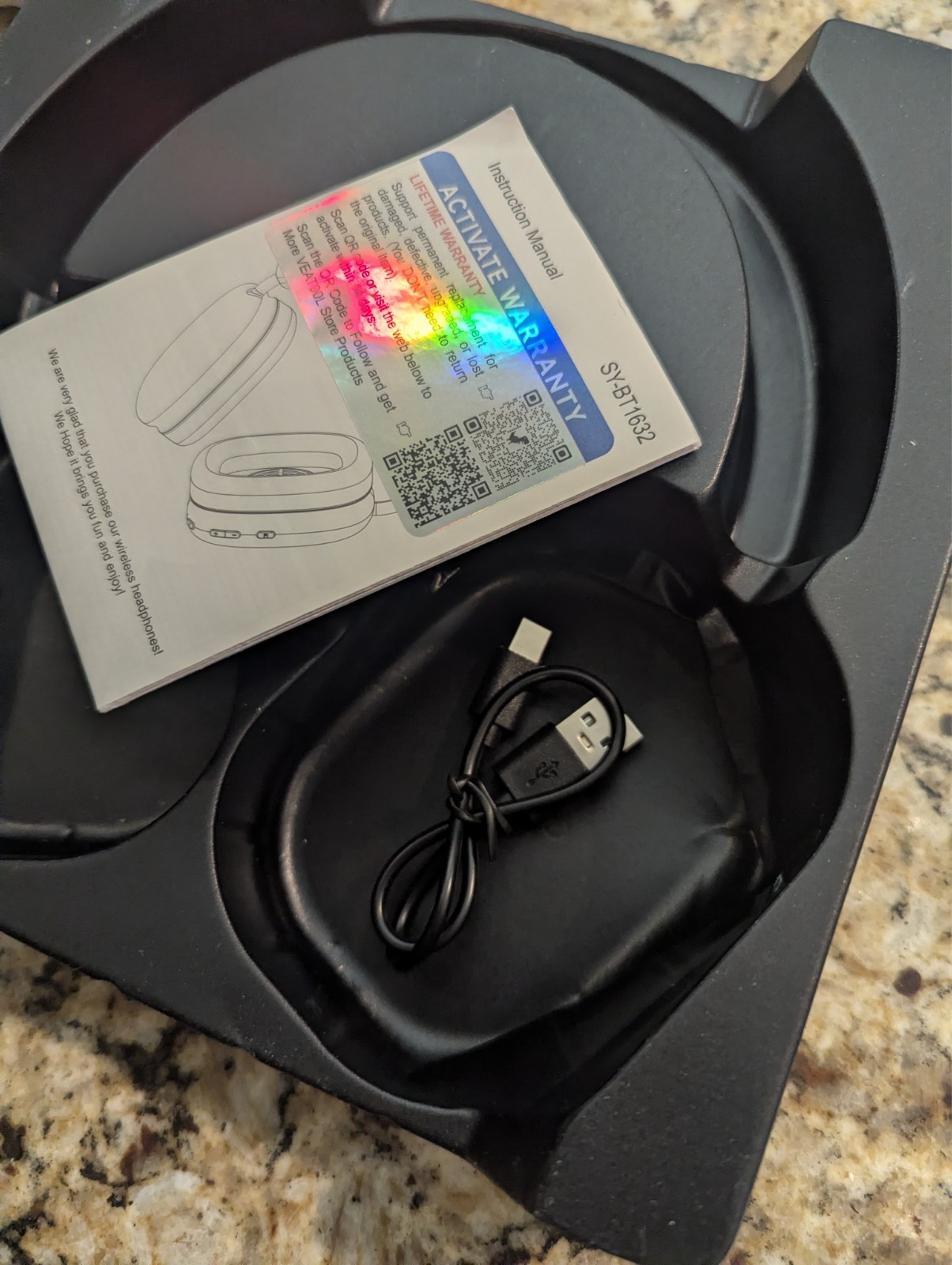 Wireless Stereo Headphones Over Ear 40hrs SY-BT1632 Charcoal