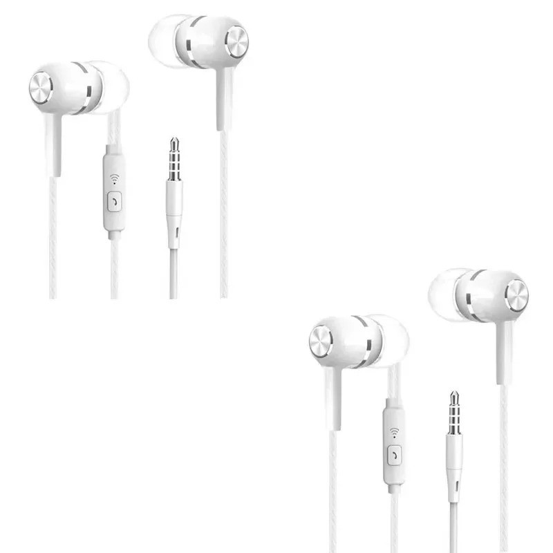 3.5mm Wired In Ear Earphones Headphones with Mic Stereo Earbuds for Phone PC