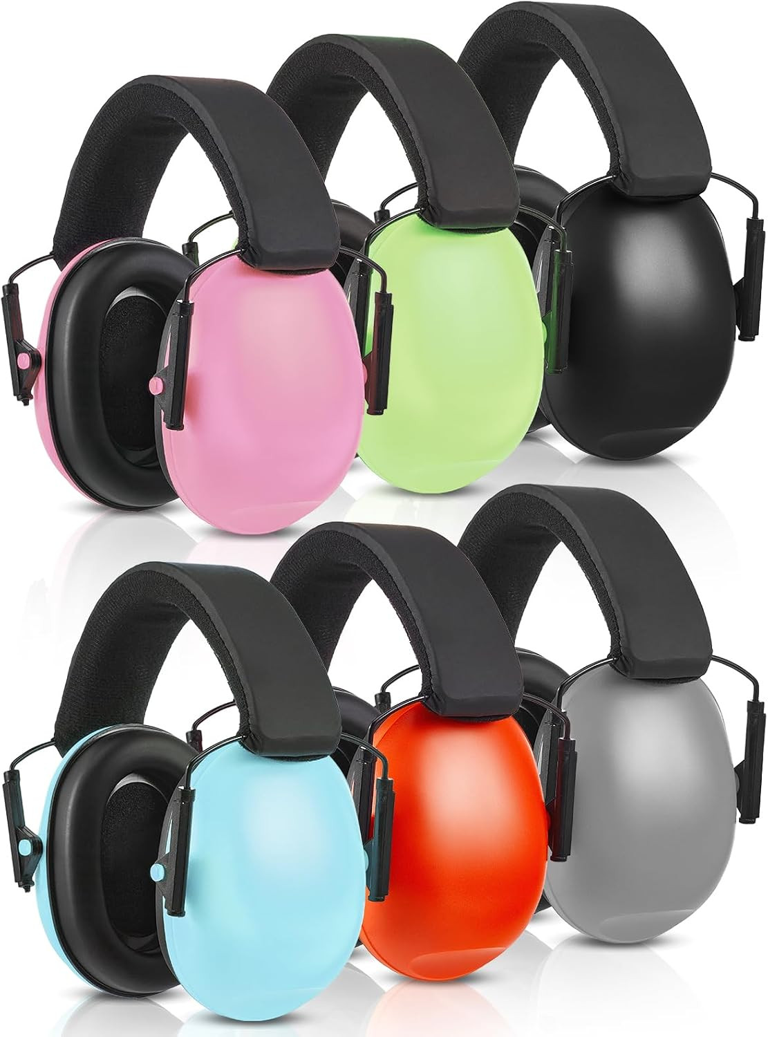 6 Pcs Noise Cancelling Headphones Kids Adult Ear Muffs Bulk, Ear Protection 27Db