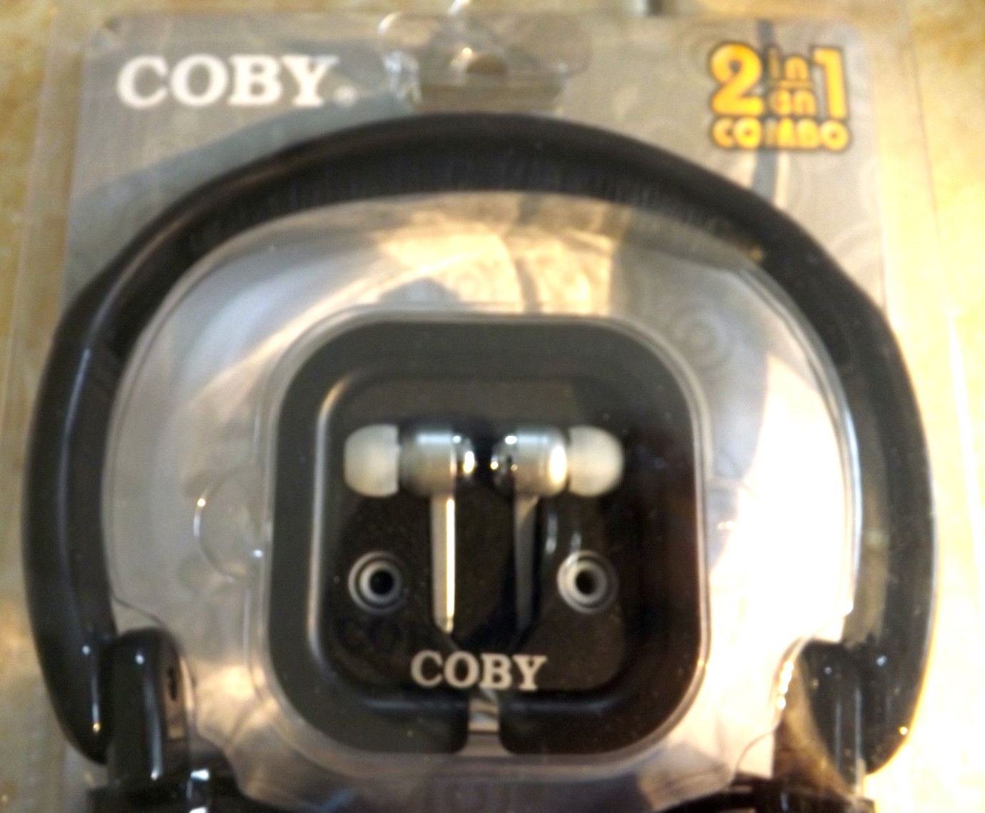 Vintage COBY Jammerz Extra Headphones & Earphones 2 in 1 Combo CV215 Brand New