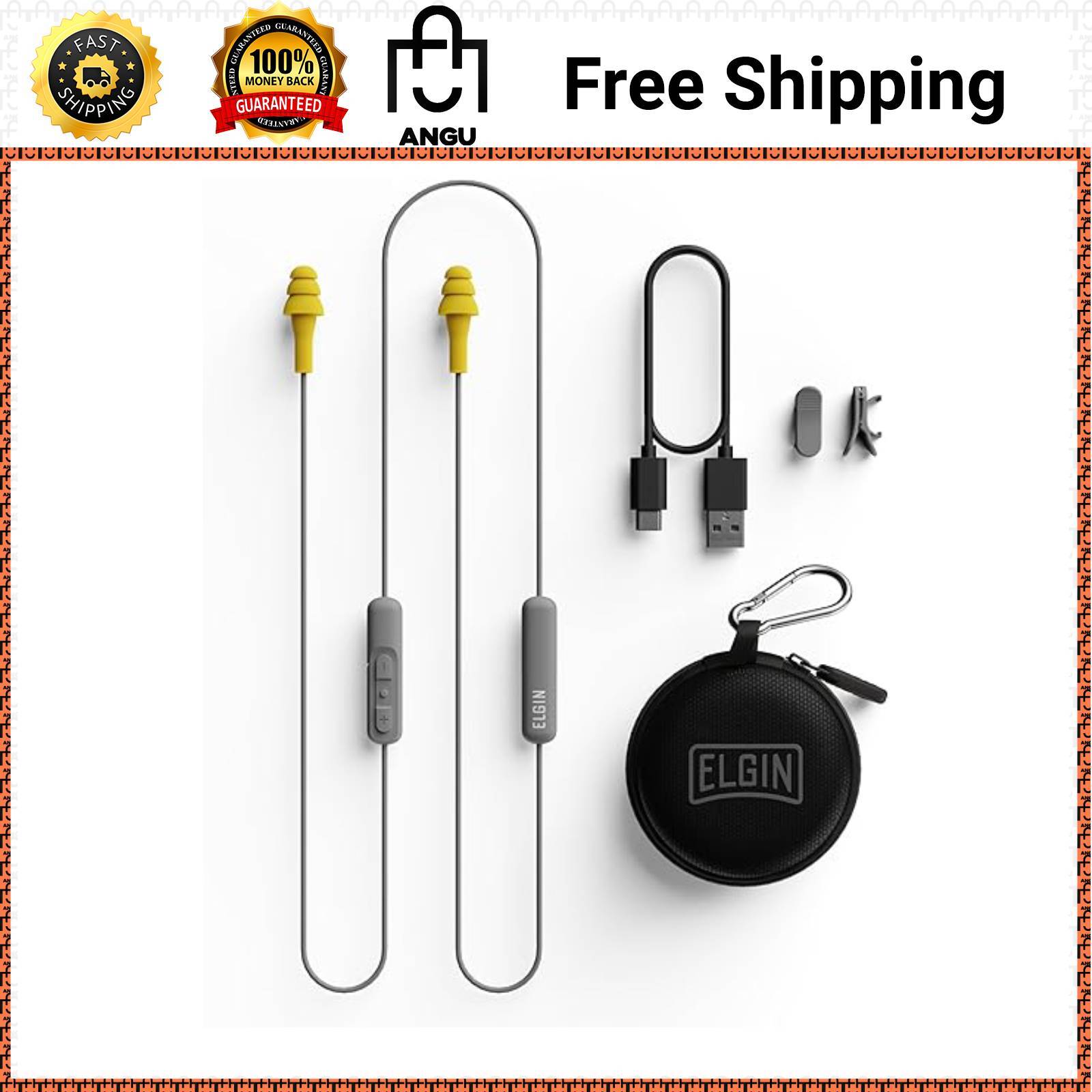 Elgin Ruckus Wireless Bluetooth Earplug Headphones 25 dB Noise Reduction Ear …