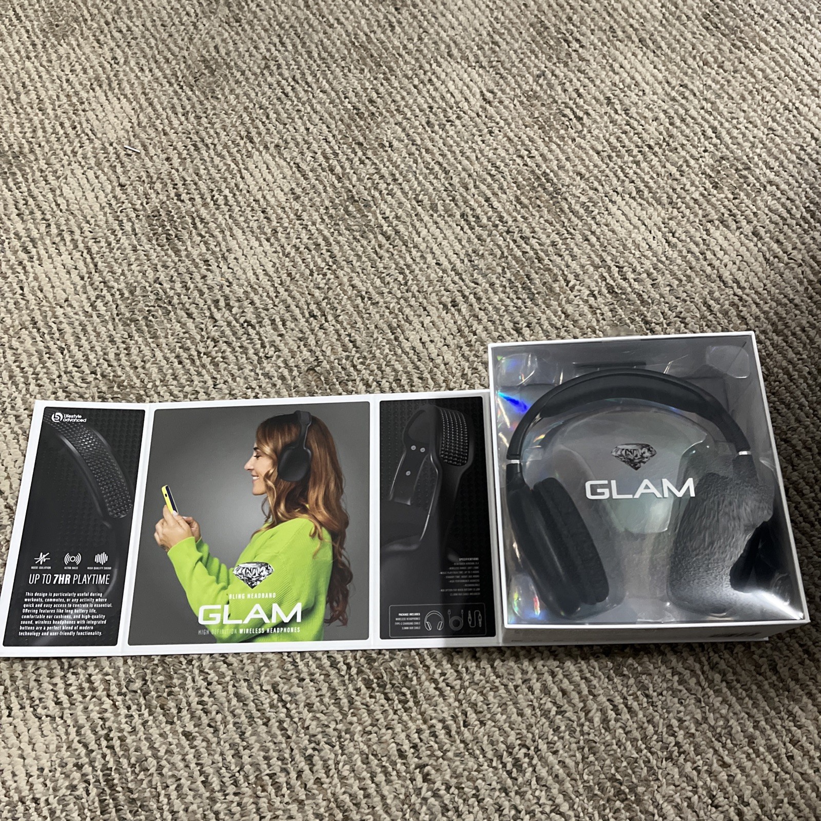 Glam High definition headphones bluetooth wireless