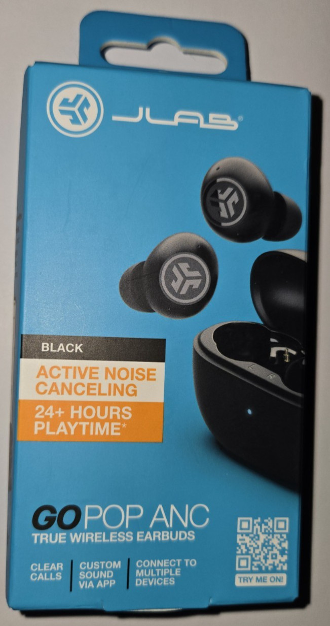 JLab Go POP+ True Wireless Bluetooth Earbuds, iOS, Android, Headphones