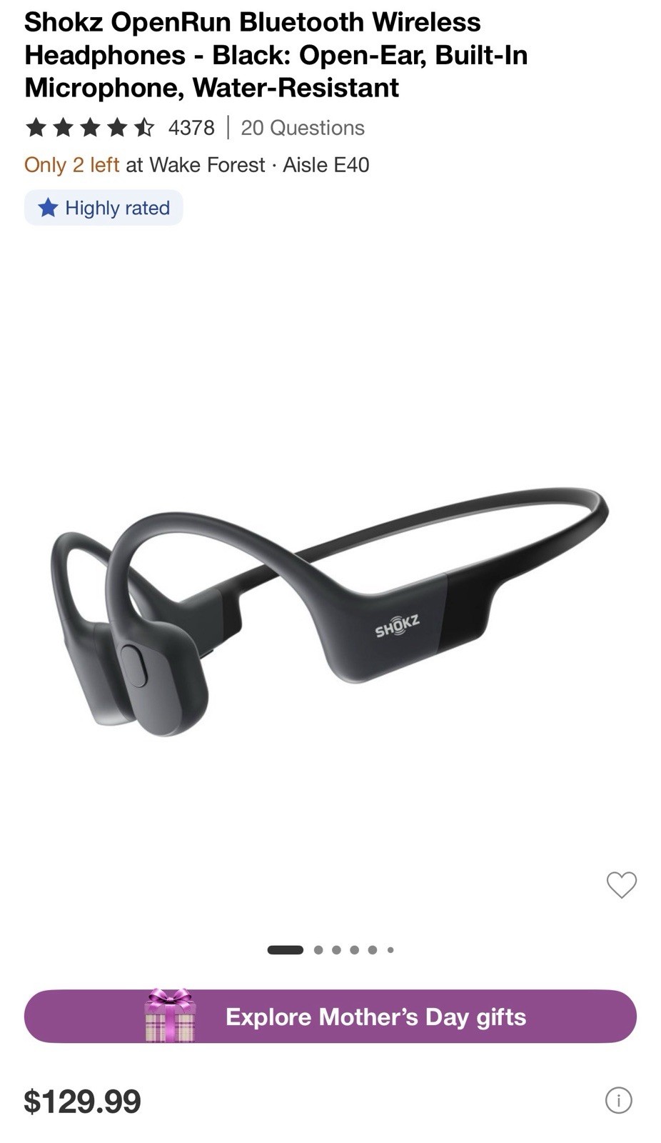 Shokz OpenRun Pro Bluetooth Wireless Headphones – Black