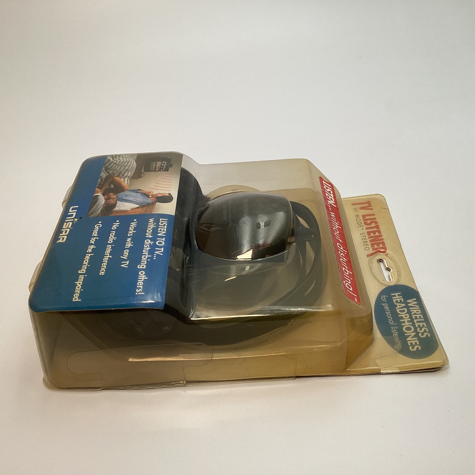 Unisar TV777 TV Listener Hi Mode Stereo Wireless Infrared Headphones – New READ