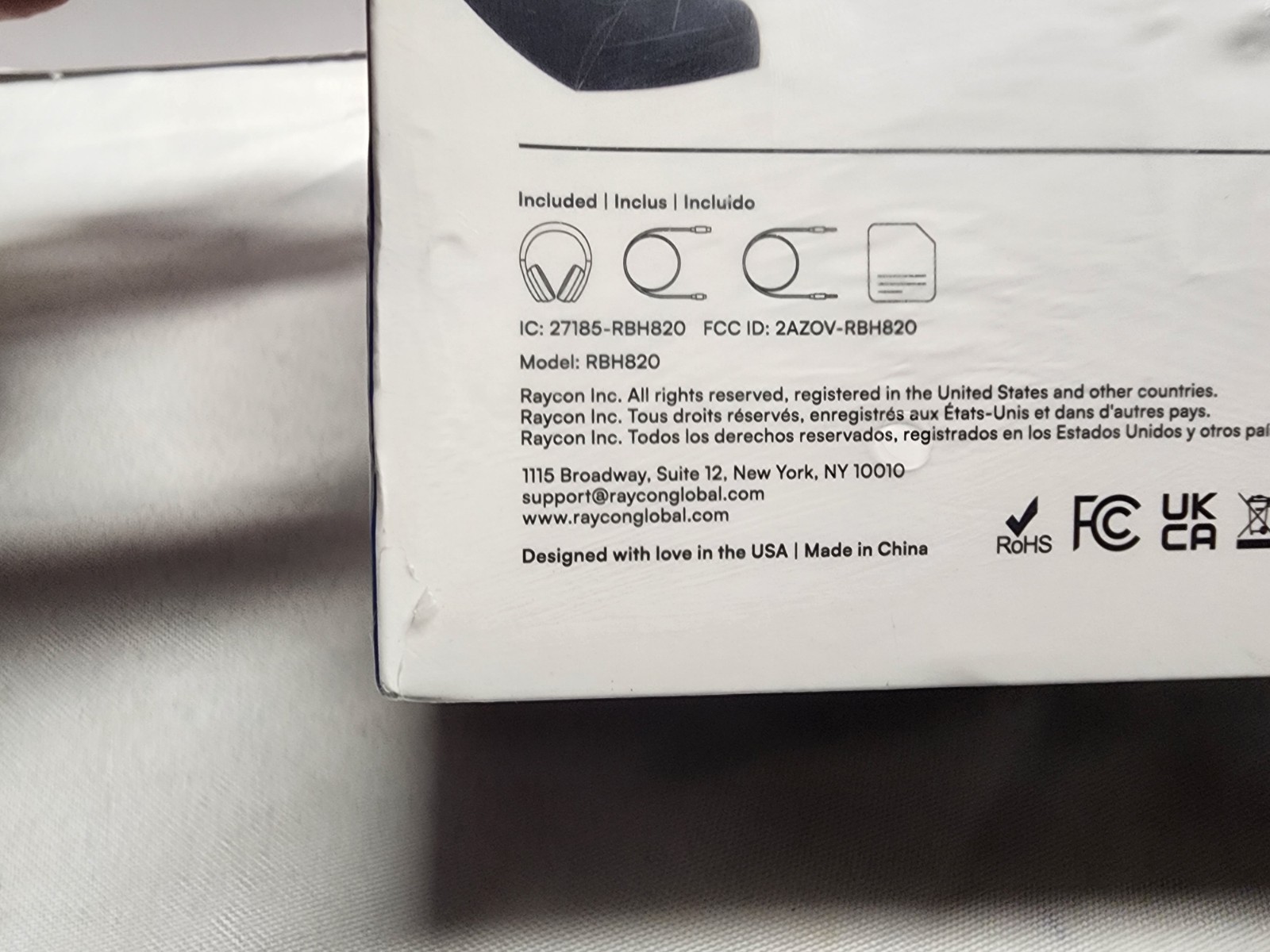 Raycon RBH820-WHI The Everyday Over-Ear Noise-Canceling Headphones – Black