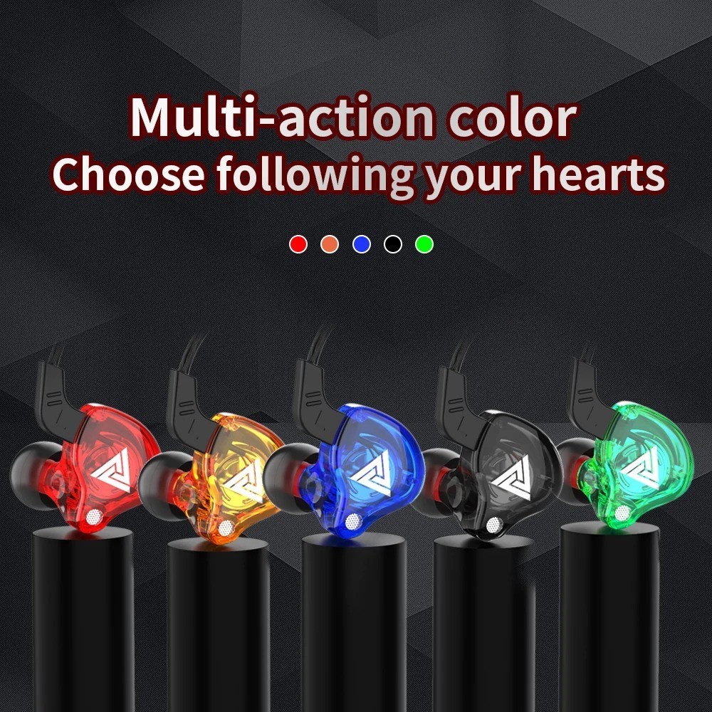 QKZ AK6 In-Ear Earphones 6 Dynamic Driver HIFI Stereo Earbuds With Mic Sports