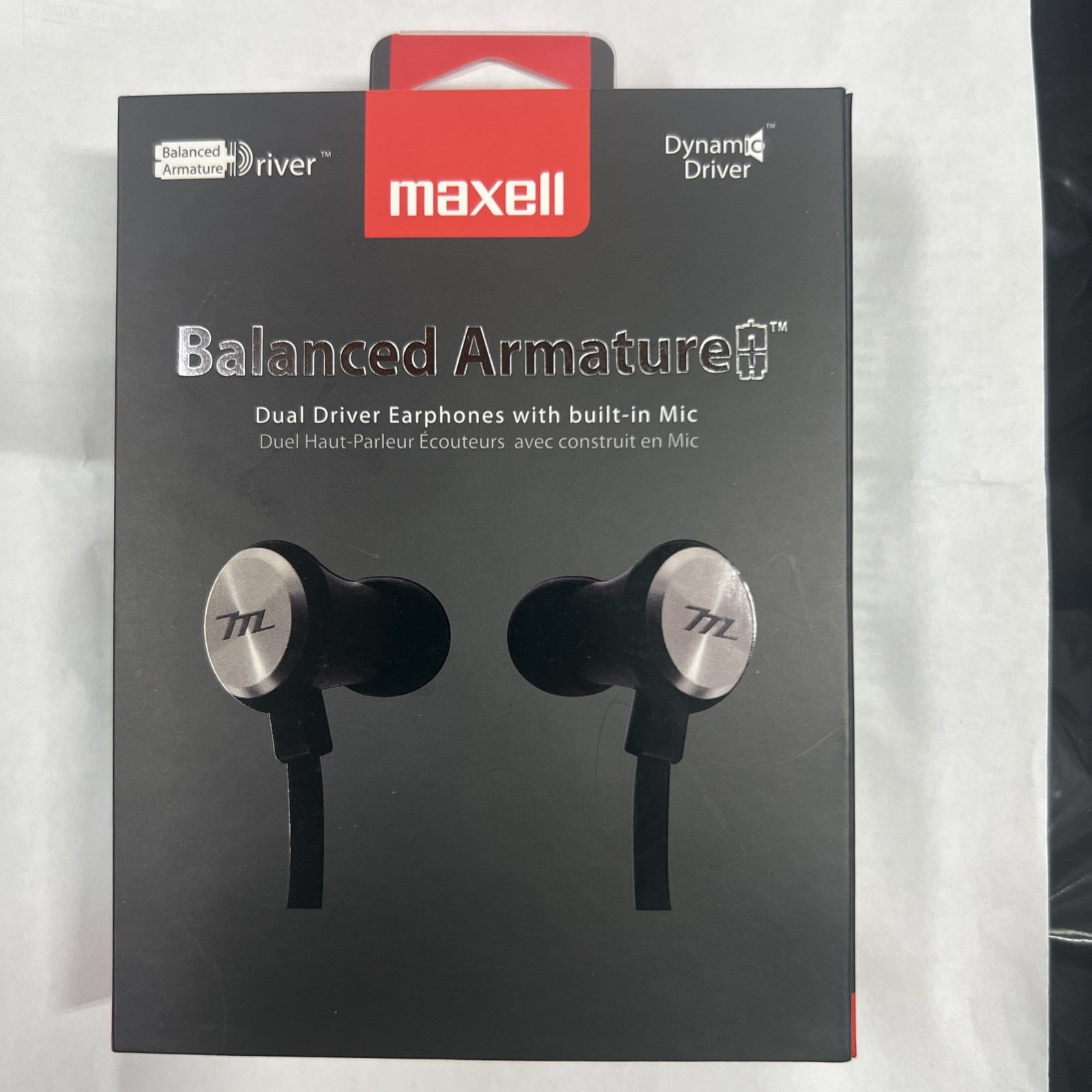 MAXELL Balanced Armature Dual Driver Earphones w/ built in Mic BA-1 190633
