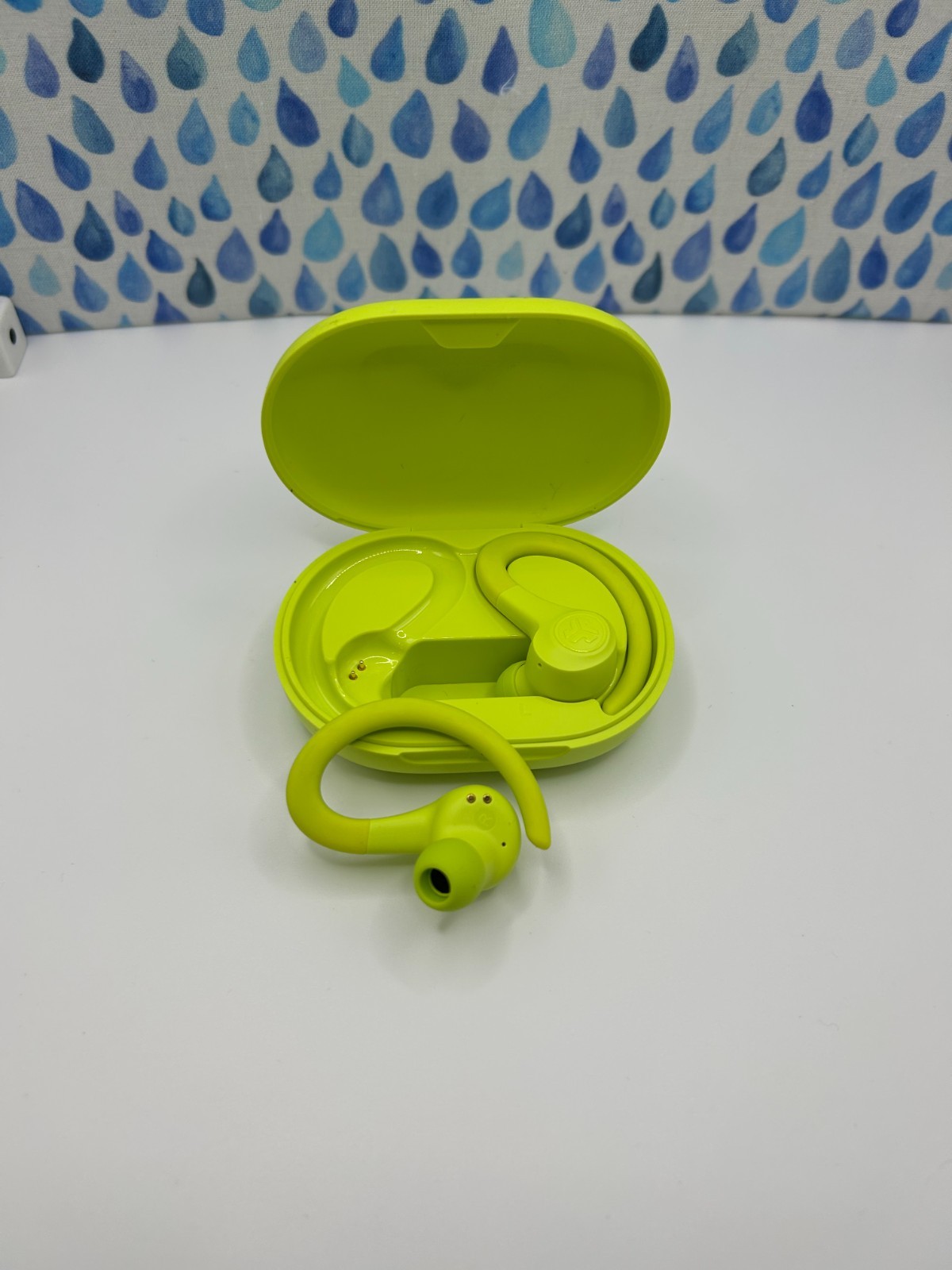 JLab Go Air Sport True Wireless Bluetooth Earbuds with Charging Case -Lime Green