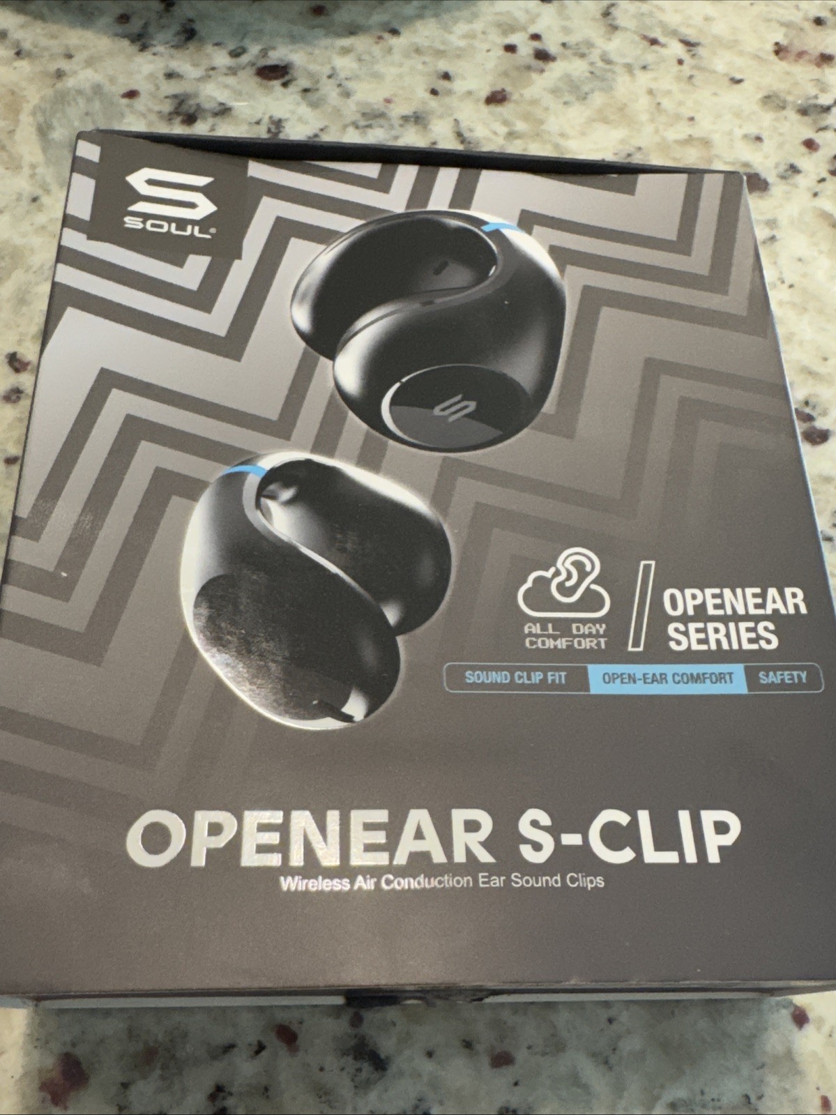 Soul Open-Ear Earbuds S-Clip On Earphones with Air Conduction 36H Playtime