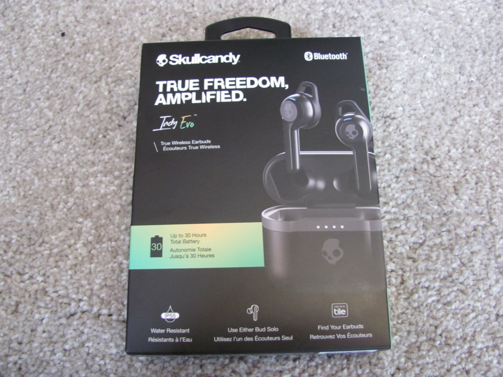 New Skullcandy Indy Evo True Wireless In-Ear Earbuds – True Black (S2IVW-N740)