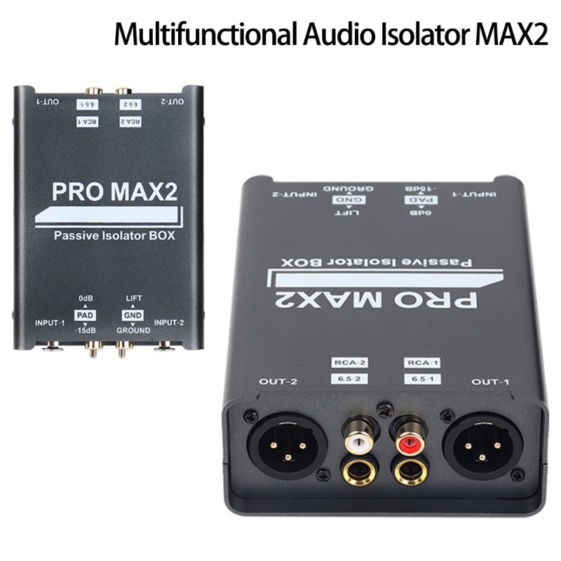 2 Way Sound Isolator Sound Current Noise Elimination Isolator Mixer Broadcast