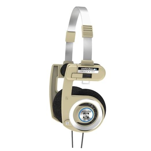 Porta Pro Limited Edition On-Ear Headphones, in-Line Microphone, Rhythm Beige