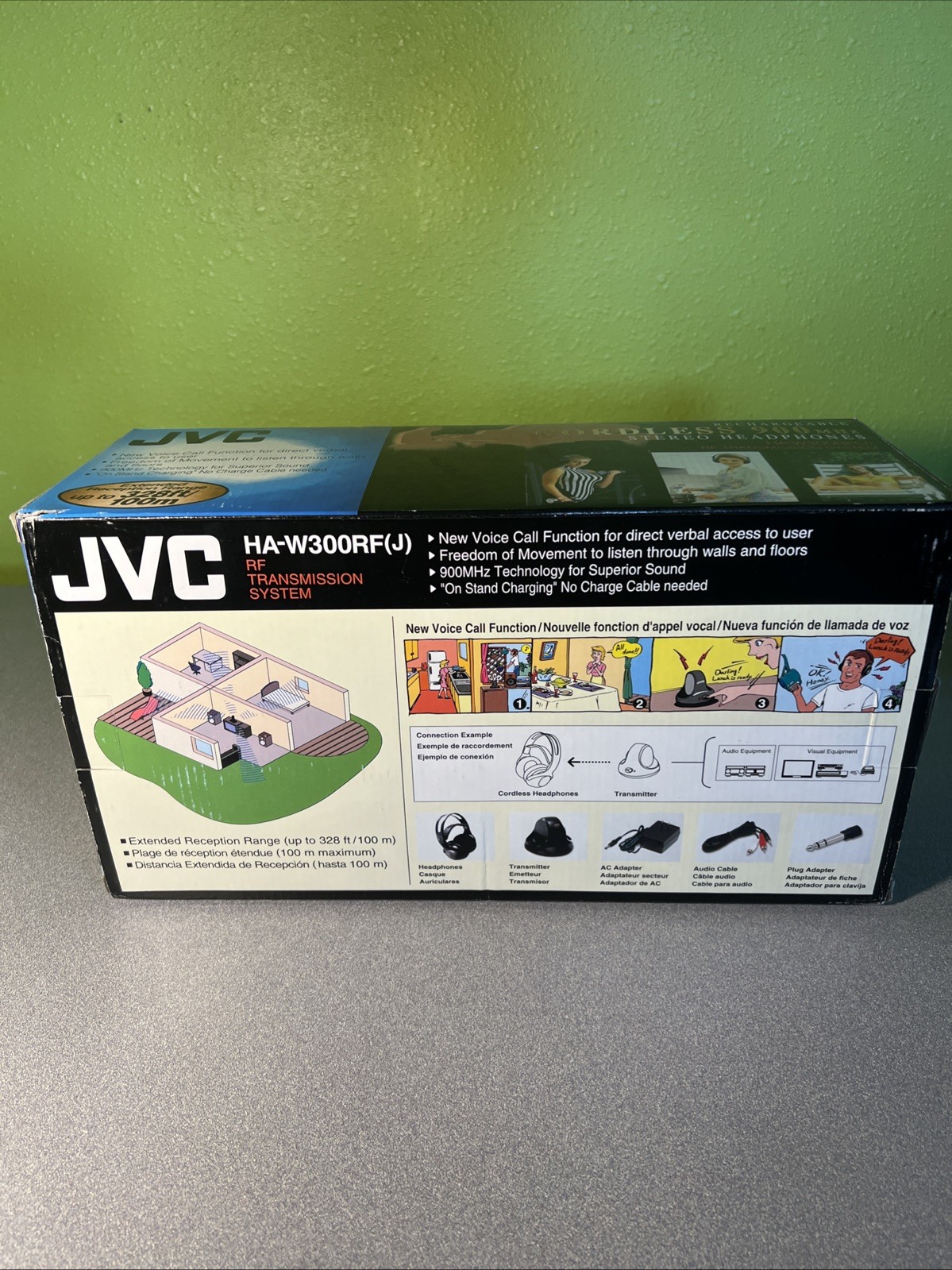 JVC HA-W300RF FM Cordless Headphones 900MHz -NEW IN BOX – NEVER USED
