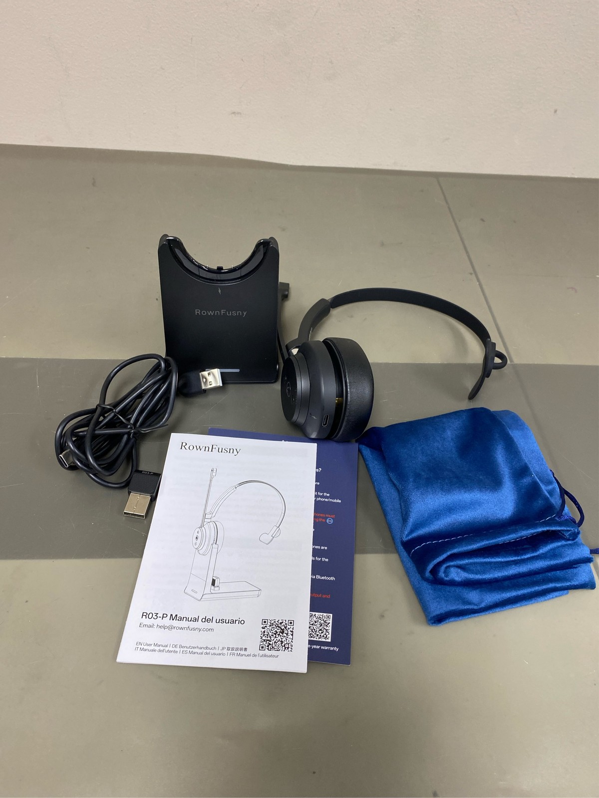 Bluetooth Wireless Headset with Mic for Work,Noise Reduction Headsets, Mono Comp