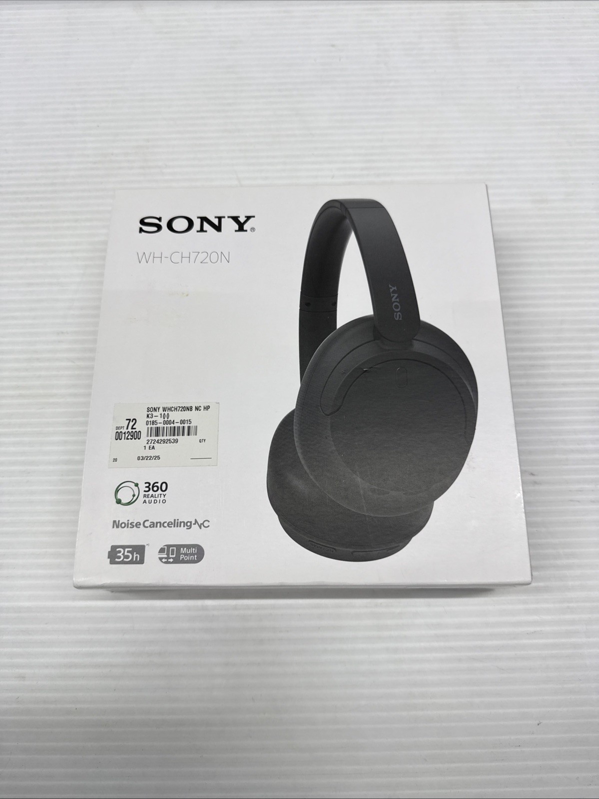 Sony WH-CH720N Wireless Noise Canceling Over-Ear Headphones Black Bluetooth NEW
