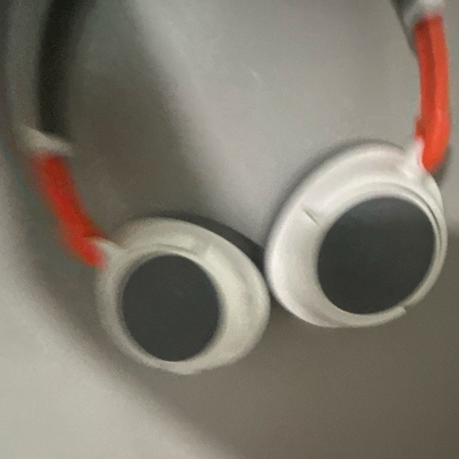 JBL Headband Ear-Pad Headphones White Orange Gray Double Earpiece