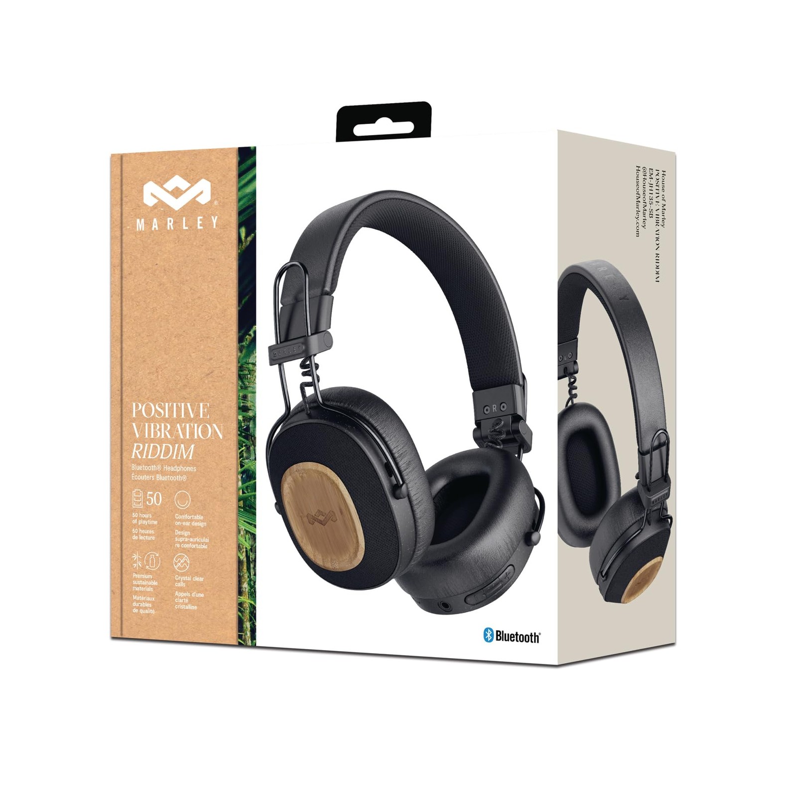 House of Positive Vibration Riddim On-Ear Headphones, 50-Hour Playtime, Quick…