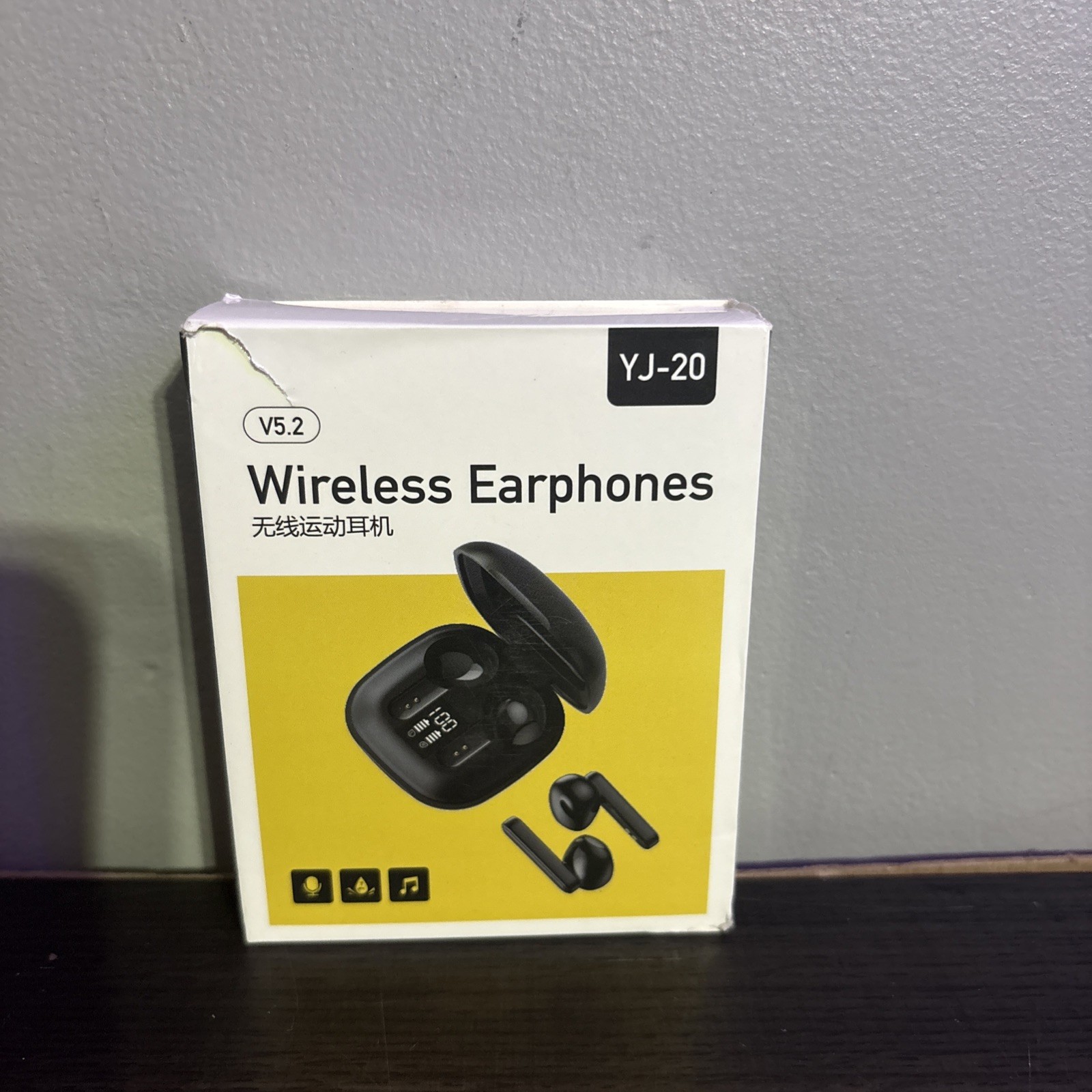 Ynker Wireless Earphones YJ-20 – NIB, Black Fast Shipping
