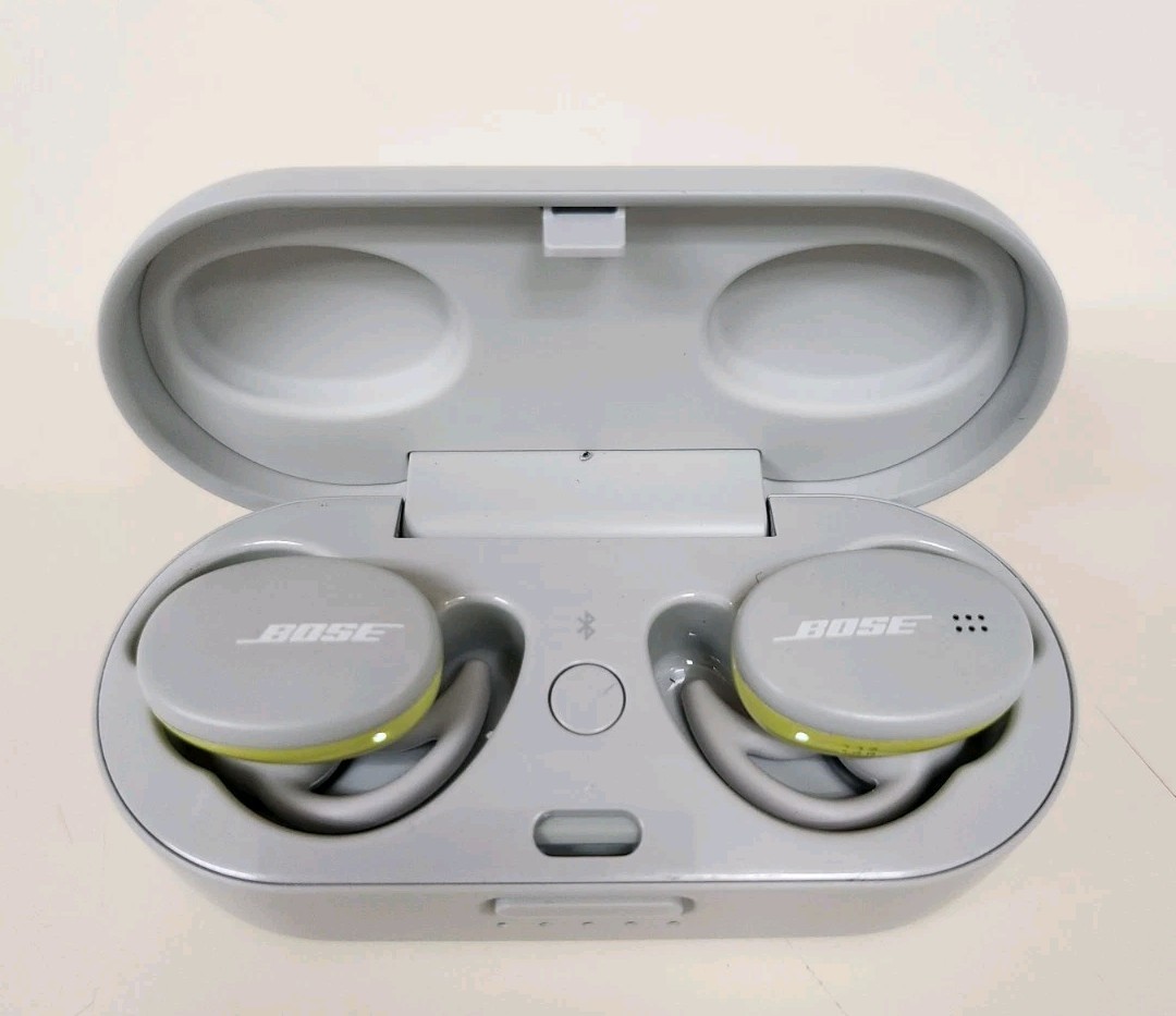 Bose Sport Earbuds Bluetooth Wireless Earbuds w/ Charging Case – White/Gray –…