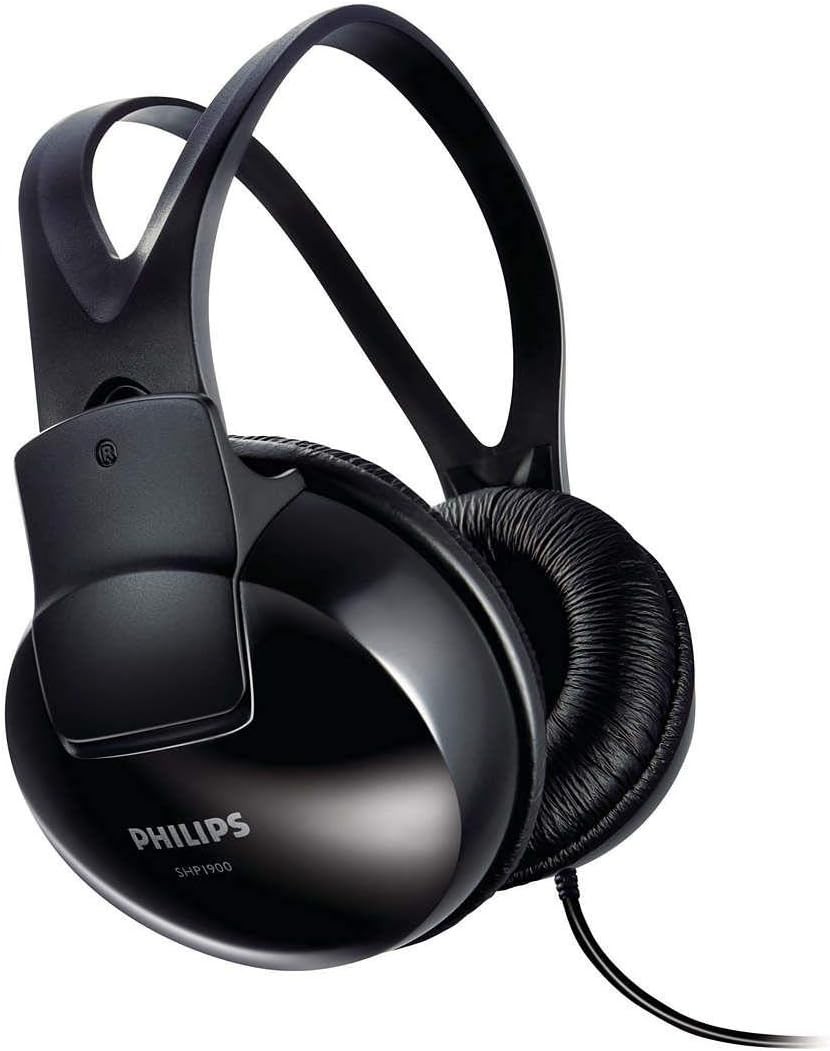 Philips SHP1900/10 Stereo Headphones 40mm drivers, closed-back, 2-m cable