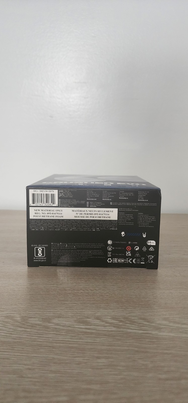 Skullcandy Crusher Evo Wireless Headphones Sensory Bass Blue/Gray Bluetooth