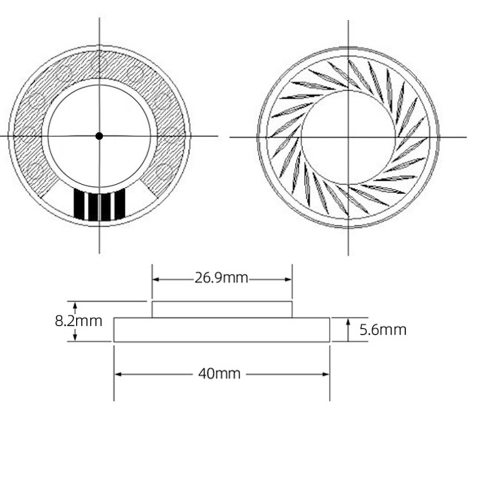 Over Ear Headphone Speakers 40MM Speaker Unit 32 Ohm Titanium Diaphragm6451
