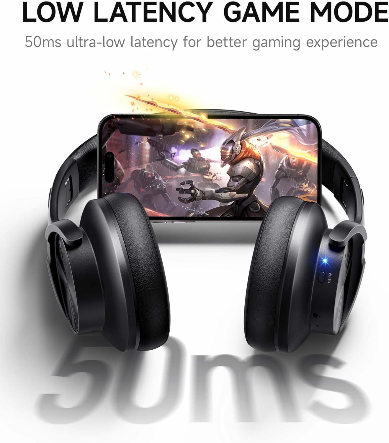 Picun B8 Bluetooth Over Ear Headphones Wireless 120H Playtime w/Mic Foldable