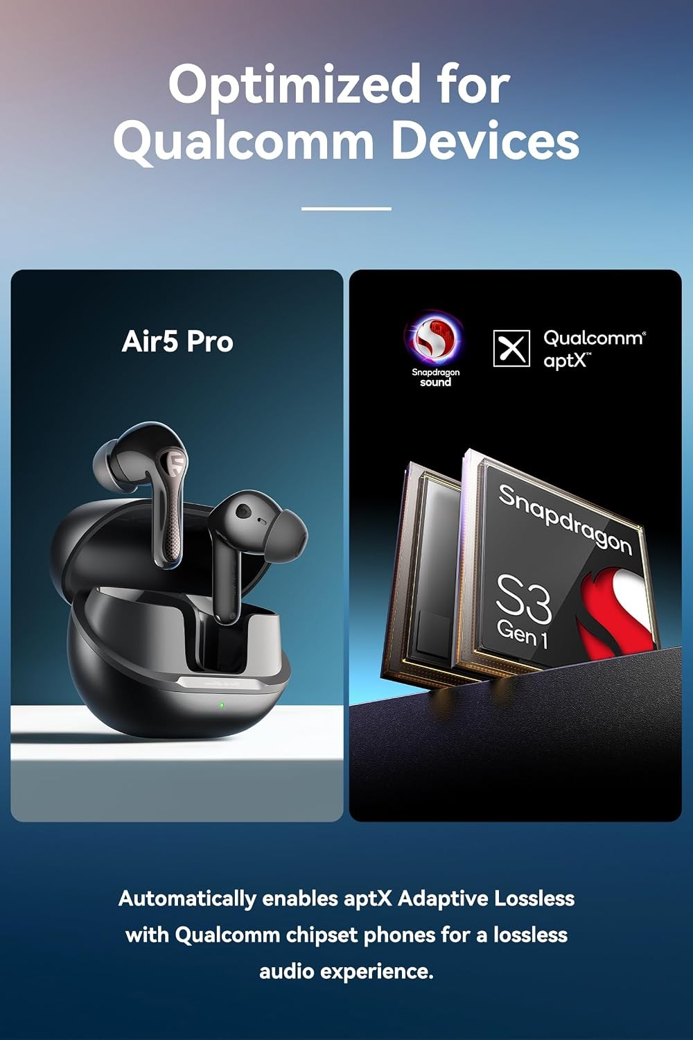 Air5 Pro Hi-Res Wireless Earbuds, LDAC & aptX Lossless, Audiophile-Grade Black