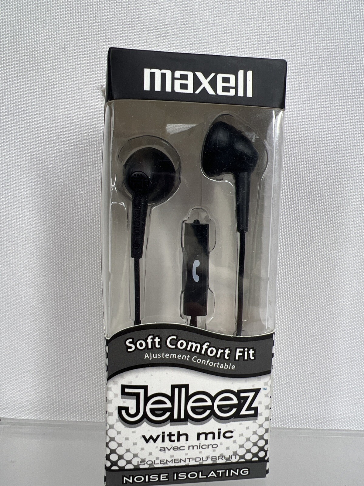 Black Magnavox SNUG FIT+ Gummy Earbuds Microphone Smooth Bass COMBINESHIP