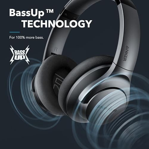 Soundcore Anker Life Q20 Hybrid Active Noise Cancelling Headphones, Black USB-C