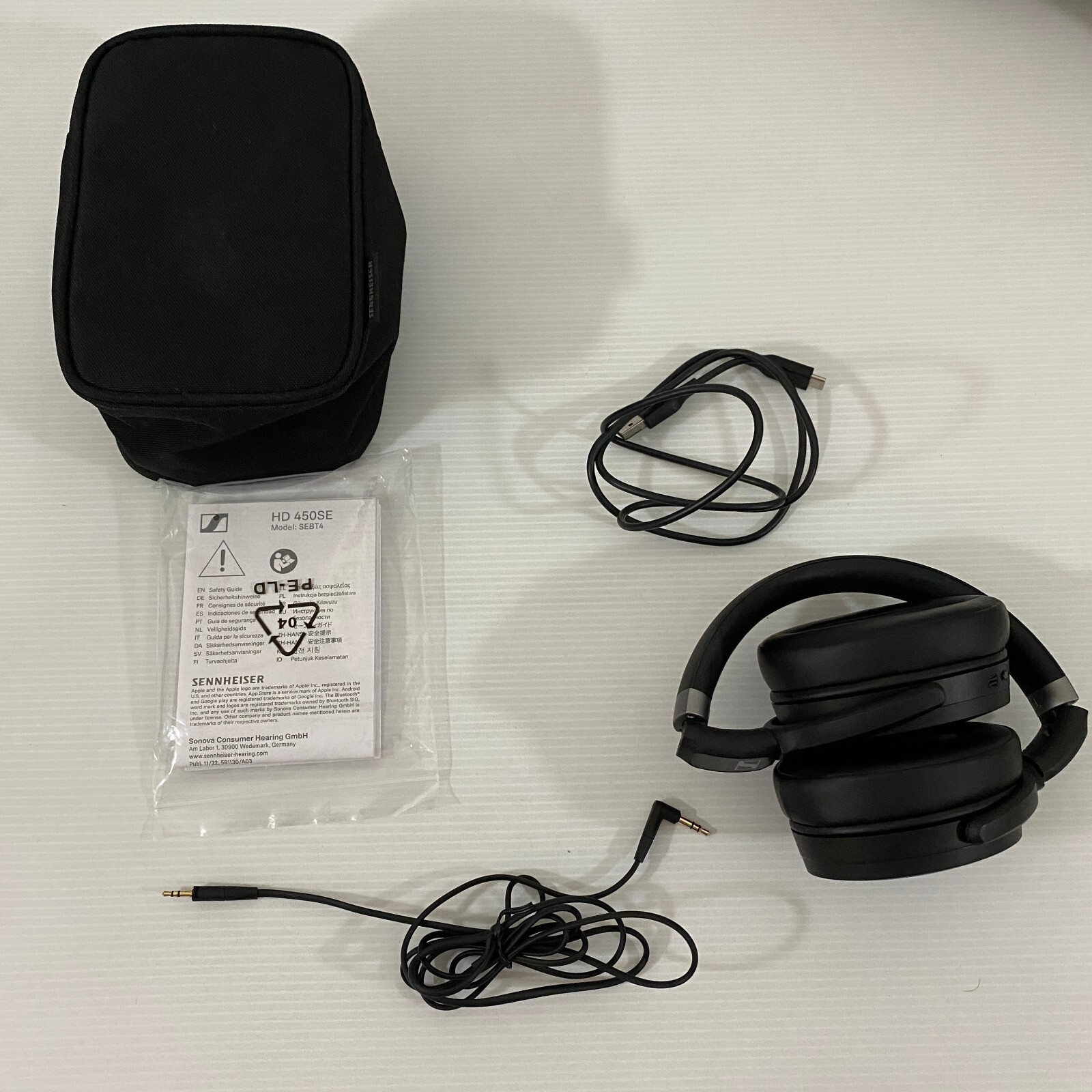 Sennheiser HD 450SE Over Ear Noise Cancelling Alexa Wireless Headphones Black