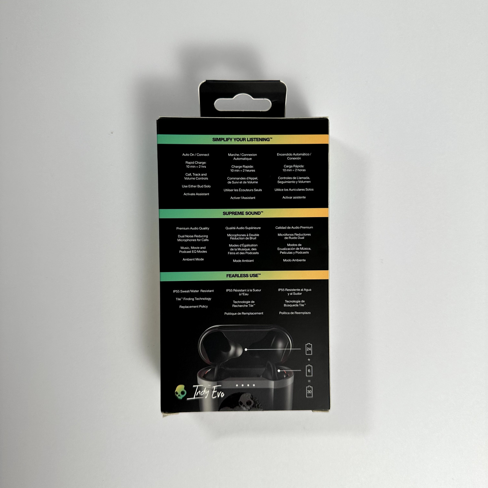 Skullcandy Indy Evo True Wireless Bluetooth Headphones (Black) – *NEW SEALED*