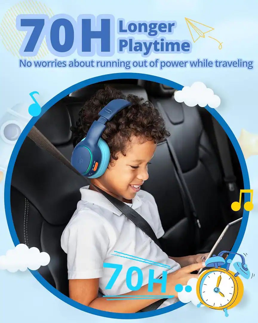 Tronsmart KH03 Kid Bluetooth Headphones,Wireless Headset Active Noise Cancelling