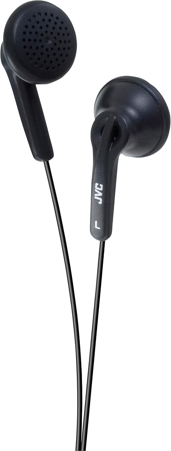 Comfortable In-Ear Earbud Headphones for Music & Calls – 3.28ft Cord, Black