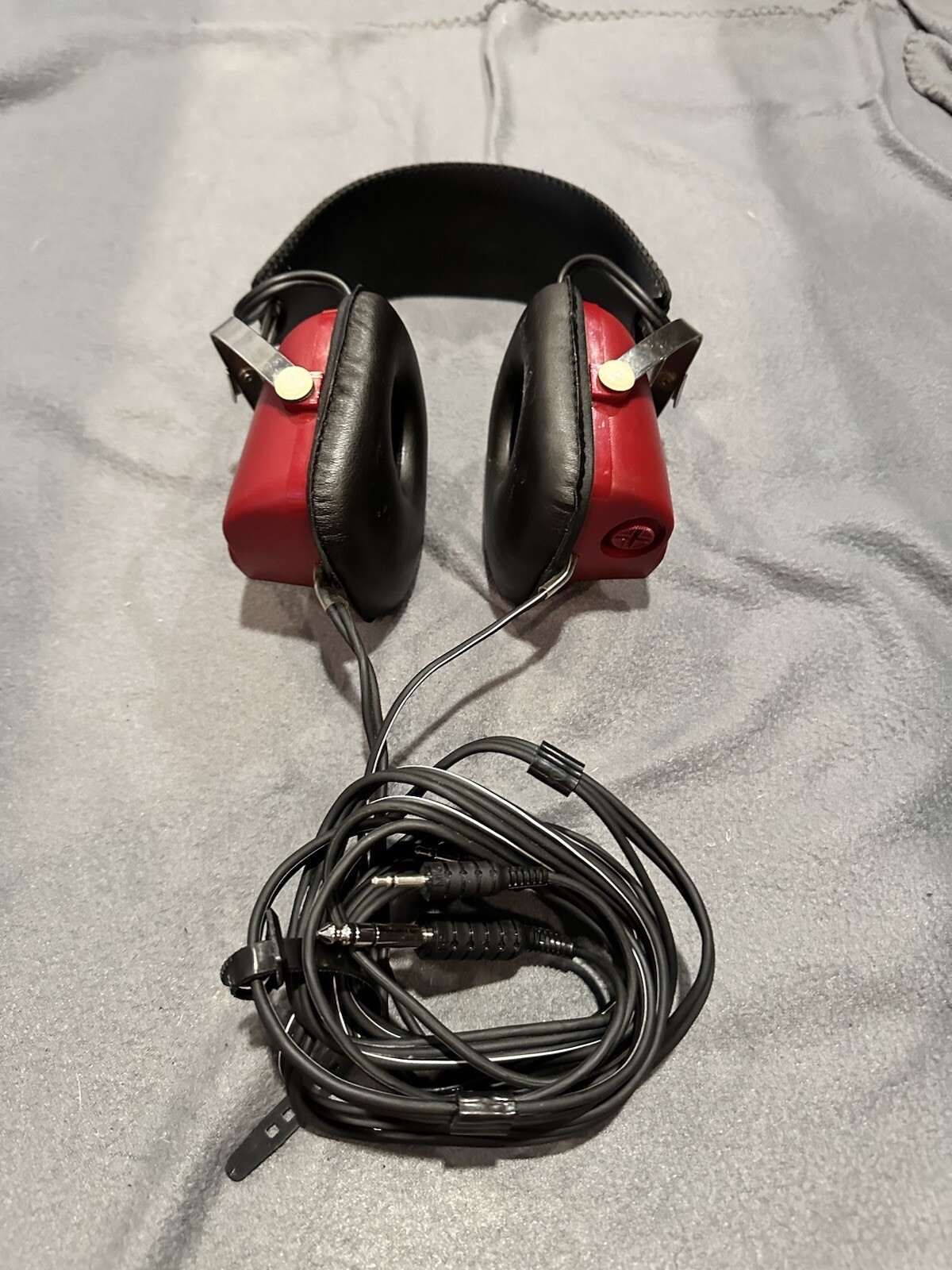 Vintage 70’s JVC HM-100E Binaural Mic Microphone Stereo Boombox Headphones Red