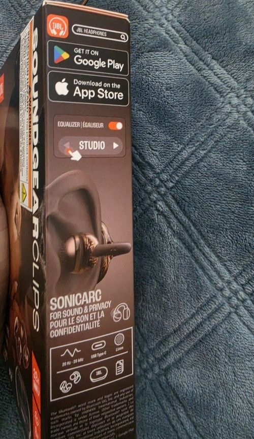 JBL Soundgear Clips Open-Ear Bluetooth Earbuds, Multipoint, Black