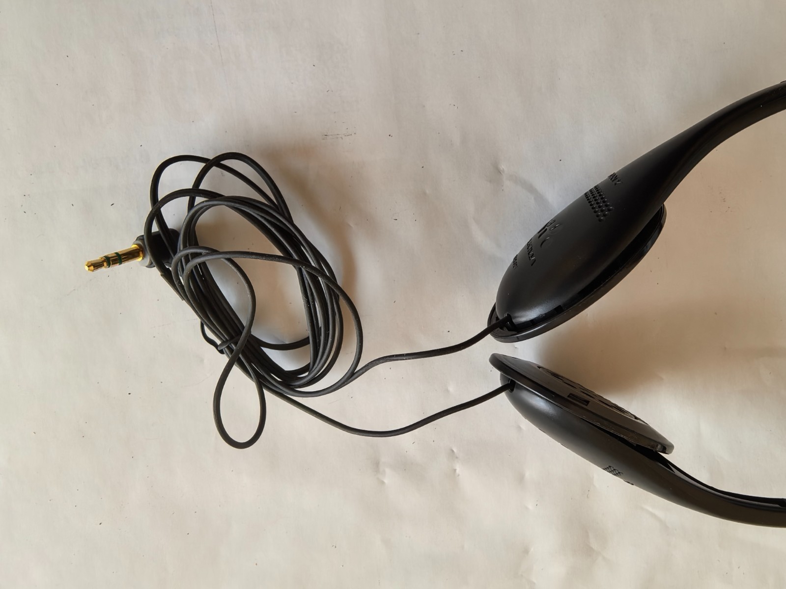 Vintage Sony MDR-027 Walkman Black Adjustable Headphones Tested- No foam pads